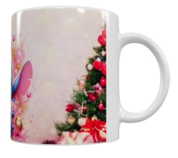 Weihnachts-Keramik-Tasse – Stitch Motiv (330 ml)