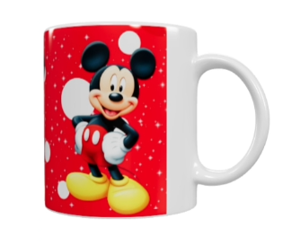 Mickey Mouse Keramik-Tasse – Rot (330 ml)