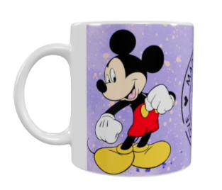 Mickey Mouse Keramik-Tasse – Lila (330 ml)
