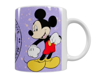 Mickey Mouse Keramik-Tasse – Lila (330 ml)