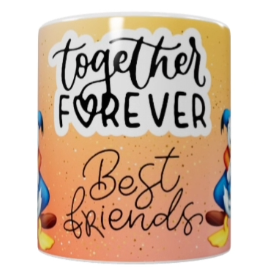 Mickey Mouse Keramik-Tasse – „Together Forever – Best Friends“ (330 ml)
