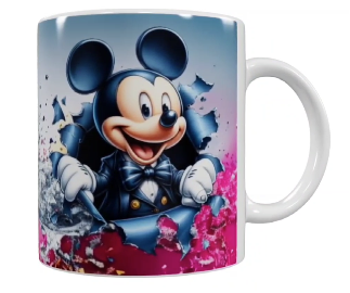 Mickey Mouse Keramik-Tasse – Bunt (330 ml)