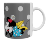 Minnie Mouse Keramik-Tasse – Grau mit Punktemuster (330 ml)