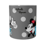 Minnie Mouse Keramik-Tasse – Grau mit Punktemuster (330 ml)