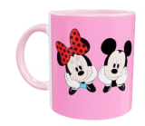 Mickey & Minnie Keramik-Tasse – Rosa (330 ml)