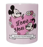 Mickey & Minnie Keramik-Tasse – Rosa (330 ml)