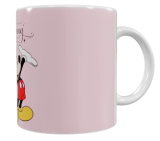 Mickey Mouse Keramik-Tasse – Rosa (330 ml)