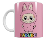 Labubu Keramik-Tasse – Rosa (330 ml)