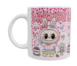 Labubu Keramik-Tasse – Pinkes Herzdesign (330 ml)