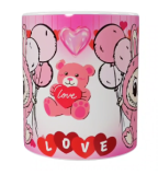 Labubu Keramik-Tasse – Pinkes Ballon-Design (330 ml)