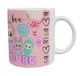 Labubu Keramik-Tasse – Rosa (330 ml)