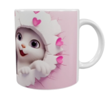 Cat Keramik-Tasse – Süßes Kätzchen-Design (330 ml)
