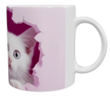 Keramik-Tasse „Cute Cats“ – Rosa (330 ml)