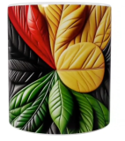 Blumen-Keramik-Tasse – Mehrfarbig (330 ml)