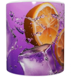 Früchte Keramik-Tasse – Orange & Eis (330 ml)