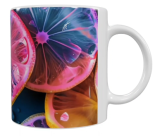 Früchte Keramik-Tasse – Bunte Zitrusfrüchte (330 ml)