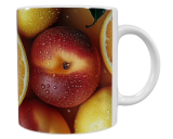 Früchte Keramik-Tasse – Zitrus & Apfel (330 ml)