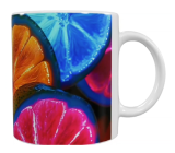 Früchte Keramik-Tasse – Bunte Zitrusmotive (330 ml)