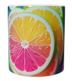 Früchte Keramik-Tasse – Bunt (330 ml)