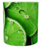Früchte Keramik-Tasse – Limettenmotiv (330 ml)