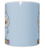 Labubu Keramik-Tasse – Hellblau (330 ml)