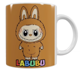 Labubu Keramik-Tasse – Braun/Orange (330 ml)