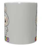 Labubu Keramik-Tasse – Grau (330 ml)