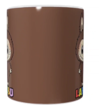 Labubu Keramik-Tasse – Braun (330 ml)