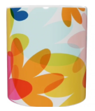 Abstrakte Design Keramik-Tasse – Bunt (330 ml)