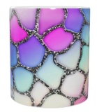 Keramik-Tasse – Pastell Mosaik Design (330 ml)