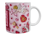 Valentinstags-Keramik-Tasse – Rosa (330 ml