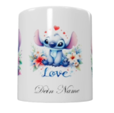Stitch Keramik-Tasse – Personalisierbar (330 ml)