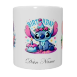Stitch Keramik-Tasse – Personalisierbar (330 ml)