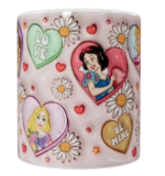 Valentinstasse mit Disney Prinzessinnen – Rosa (330 ml)