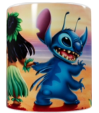 Stitch Keramik-Tasse – Tropisches Design (330 ml)