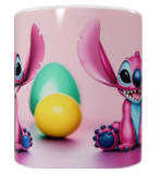 Stitch Keramik-Tasse – Rosa (330 ml)