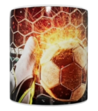 Fußball Keramik-Tasse – Actionmotiv (330 ml)