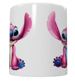 Stitch Keramik-Tasse – Pink (330 ml)