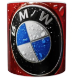 BMW Keramik-Tasse – Rot mit Tropfen (330 ml)