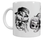 Auto-Tasse – Cooles Design mit Bunny-Motiv (330 ml)