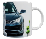 Auto Keramik-Tasse – Schwarz mit Tigerdesign (330 ml)