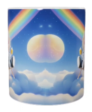 Labubu Keramik-Tasse – Regenbogen (330 ml)