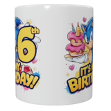 Sonic Geburtstags-Keramik-Tasse – 6. Geburtstag (330 ml)