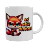 Frecher Fuchs Keramik-Tasse – „Ich hasse Menschen“ (330 ml)