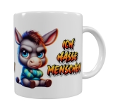 „Ich hasse Menschen“ Keramik-Tasse – Freches Esel-Motiv (330 ml)