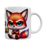 Frecher Fuchs Keramik-Tasse – „Ich hasse Menschen“ (330 ml)