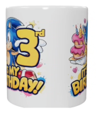 Sonic Geburtstags-Keramik-Tasse – 3. Geburtstag (330 ml)