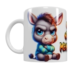 Frecher Esel mit Attitüde – „Ich hasse Menschen“ Keramik-Tasse (330 ml)