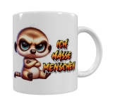 Freches Tier-Motiv „Ich hasse Menschen“ – Keramik-Tasse (330 ml)