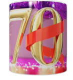 Geburtstags Keramik-Tasse – 70. Geburtstag (330 ml)